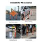 VEVOR 4 Pack Traffic Delineator Posts, 871 mm Traffic Safety Cones με σταθμισμένη βάση, αντανακλαστικές λωρίδες και αλυσίδα, στύλοι οριοθέτησης βαρέως τύπου για εργοτάξιο, χώρος στάθμευσης, έλεγχος πλήθους, κόκκινο