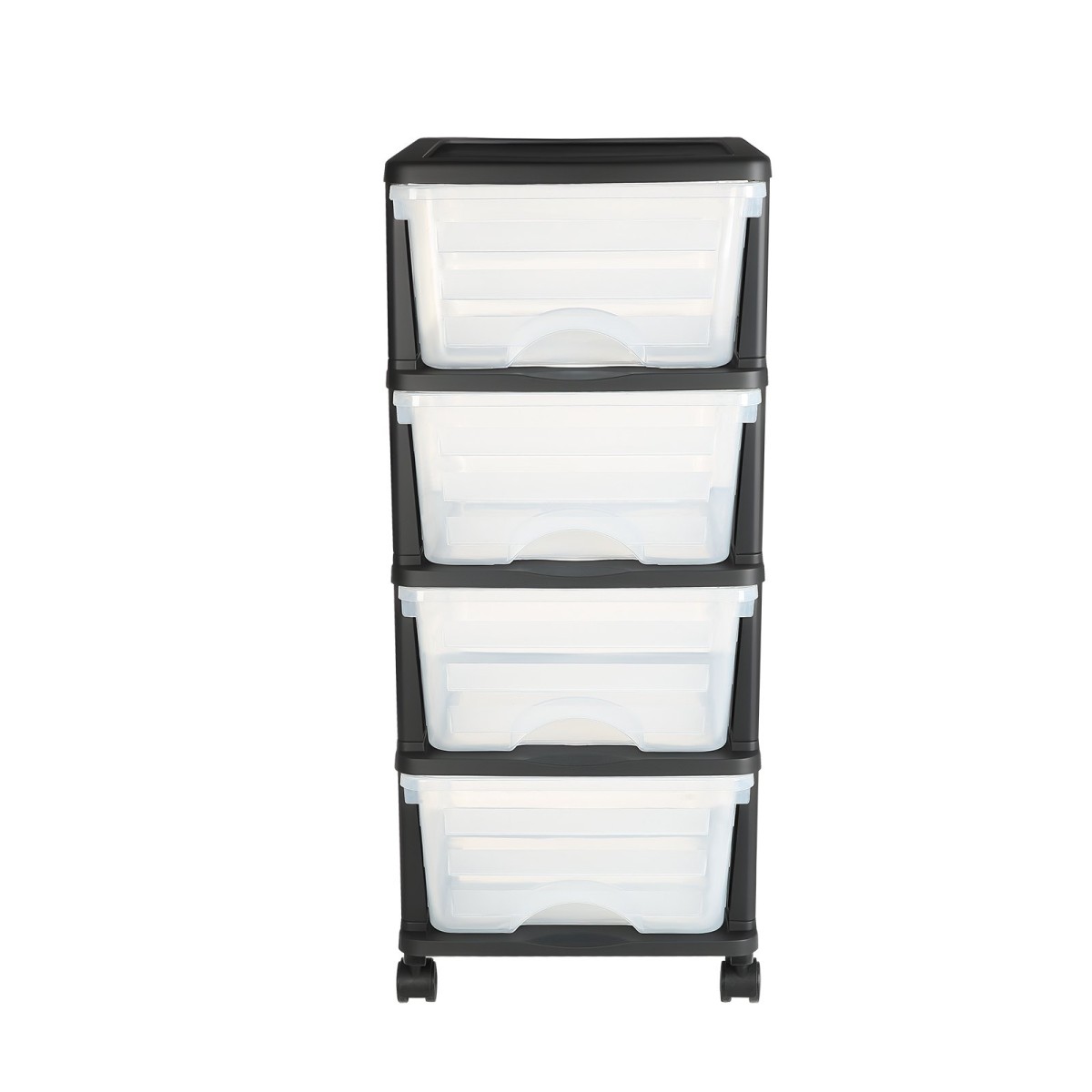 VEVOR Plastic Storage Drawers Cart, 4 Drawers Storage Organizer με ρόδες, Rolling Clocket Organisation and Storage Diviers, Dresser Organizer Clear Bins για είδη γραφείου, αίθουσες χειροτεχνίας, αίθουσες διδασκαλίας