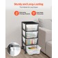 VEVOR Plastic Storage Drawers Cart, 4 Drawers Storage Organizer με ρόδες, Rolling Clocket Organisation and Storage Diviers, Dresser Organizer Clear Bins για είδη γραφείου, αίθουσες χειροτεχνίας, αίθουσες διδασκαλίας