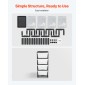 VEVOR Plastic Storage Drawers Cart, 4 Drawers Storage Organizer με ρόδες, Rolling Clocket Organisation and Storage Diviers, Dresser Organizer Clear Bins για είδη γραφείου, αίθουσες χειροτεχνίας, αίθουσες διδασκαλίας