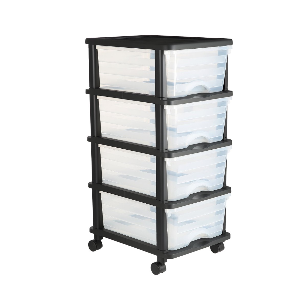 VEVOR Plastic Storage Drawers Cart, 4 Drawers Storage Organizer με ρόδες, Rolling Clocket Organisation and Storage Diviers, Dresser Organizer Clear Bins για είδη γραφείου, αίθουσες χειροτεχνίας, αίθουσες διδασκαλίας