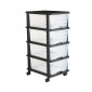 VEVOR Plastic Storage Drawers Cart, 4 Drawers Storage Organizer με ρόδες, Rolling Clocket Organisation and Storage Diviers, Dresser Organizer Clear Bins για είδη γραφείου, αίθουσες χειροτεχνίας, αίθουσες διδασκαλίας