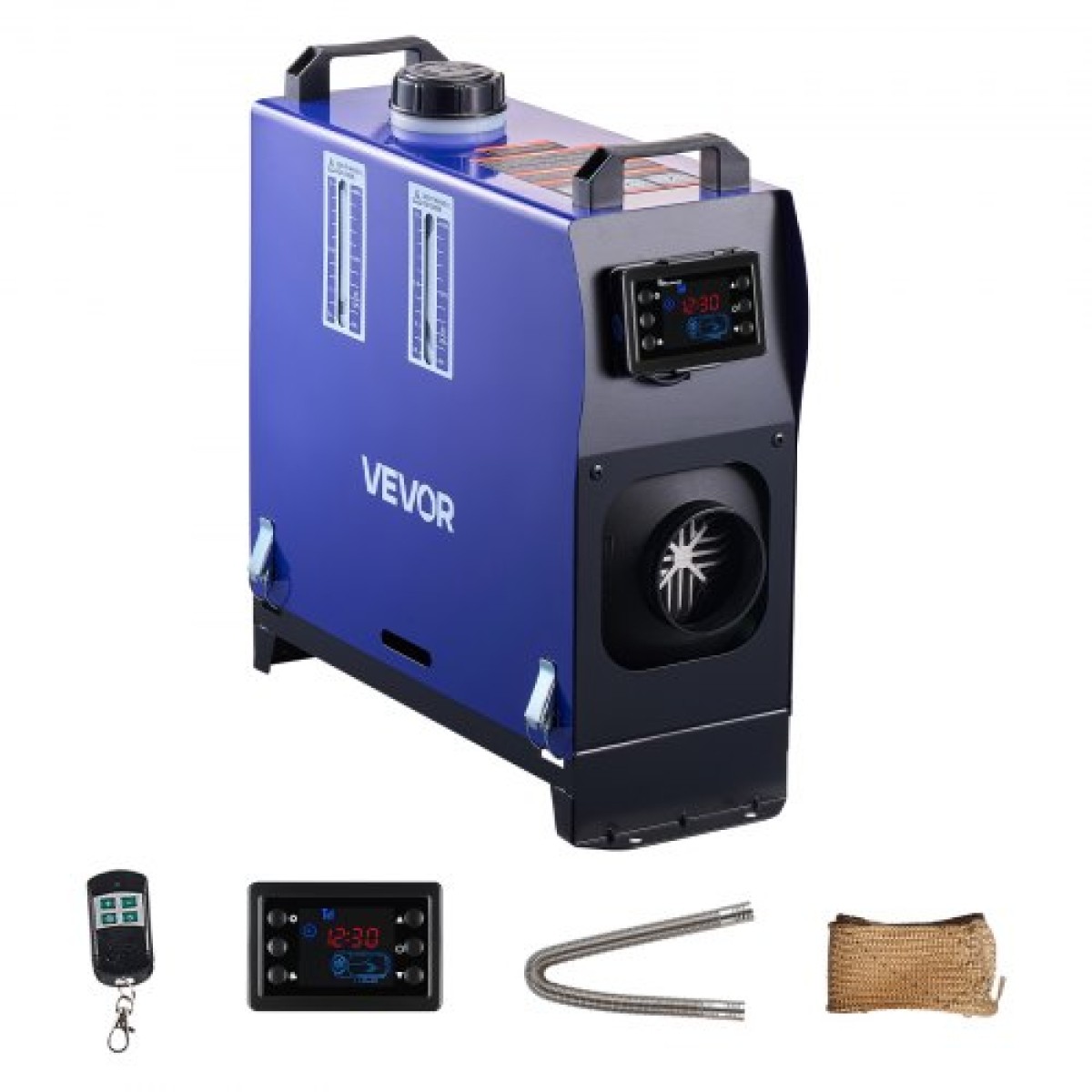 VEVOR Diesel Heater, 12-24V 5-8KW, All in One Φορητός αερόθερμος ντίζελ με τηλεχειριστήριο και οθόνη LCD, γρήγορη θέρμανση χαμηλού θορύβου, δεξαμενή καυσίμου 5 L για οχήματα, φορτηγά, RV, τροχόσπιτα και φορτηγά