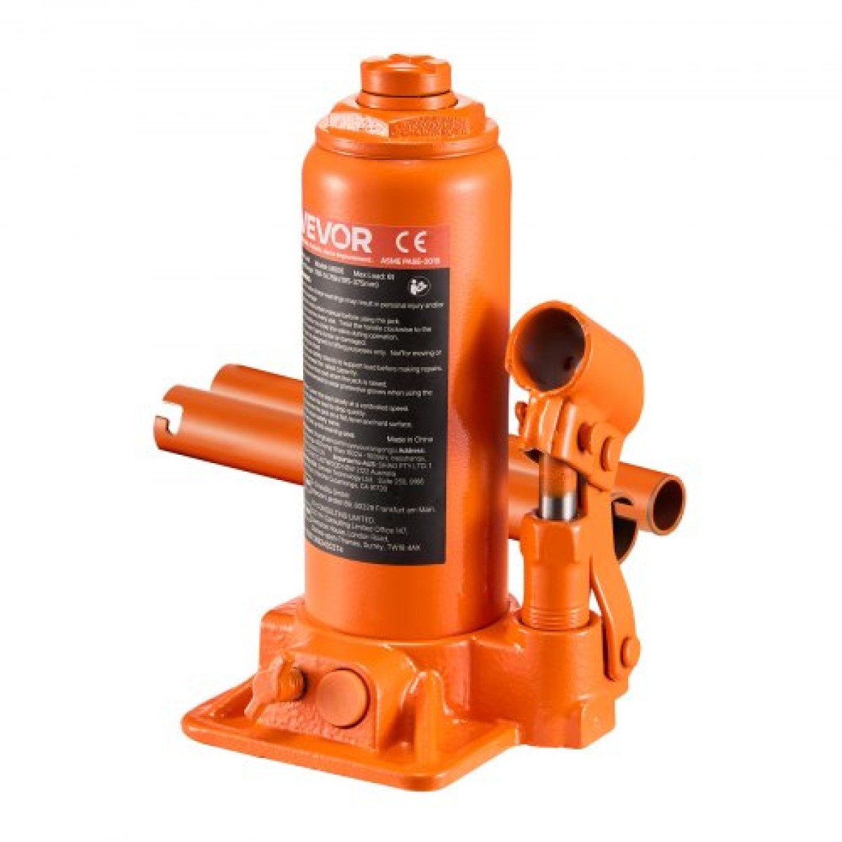 VEVOR Hydraulic Bottle Jack, χωρητικότητα φορτίου 6 τόννων, εύρος ανύψωσης 195-375 mm, βαρέως τύπου υδραυλική συγκολλημένη υποδοχή μπουκαλιών για αυτοκίνητο, SUV, Pickup, Auto Repair, House Lift and Agricultural Equipment, Πορτοκαλί