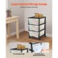 VEVOR Plastic Storage Drawers Cart, 3 Drawers Storage Organizer με ρόδες, Rolling Closet Organizer and Storage Dividers, Dresser Organizer Clear Bins για είδη γραφείου, Αίθουσες χειροτεχνίας, αίθουσες διδασκαλίας
