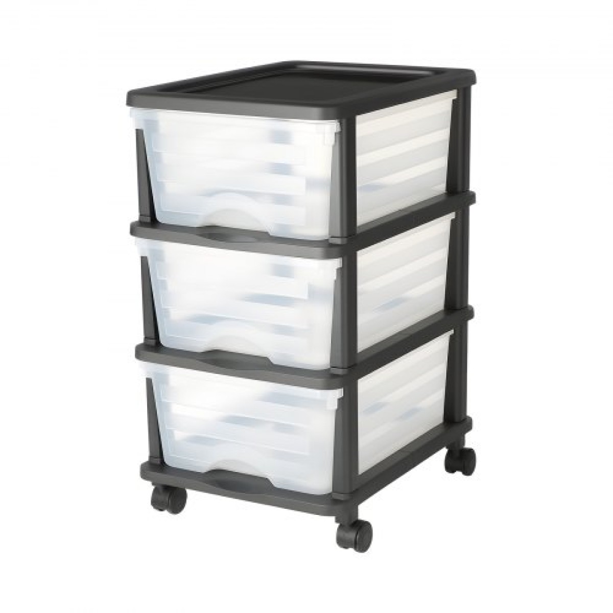 VEVOR Plastic Storage Drawers Cart, 3 Drawers Storage Organizer με ρόδες, Rolling Closet Organizer and Storage Dividers, Dresser Organizer Clear Bins για είδη γραφείου, Αίθουσες χειροτεχνίας, αίθουσες διδασκαλίας