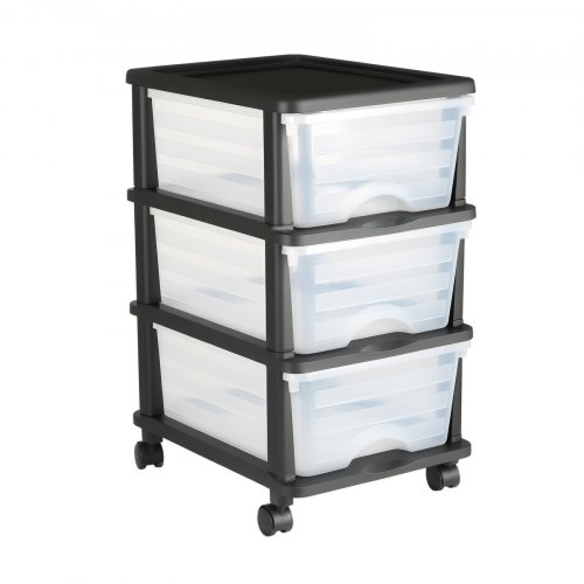 VEVOR Plastic Storage Drawers Cart, 3 Drawers Storage Organizer με ρόδες, Rolling Closet Organizer and Storage Dividers, Dresser Organizer Clear Bins για είδη γραφείου, Αίθουσες χειροτεχνίας, αίθουσες διδασκαλίας