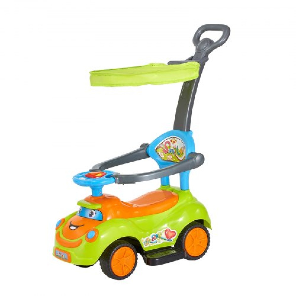 VEVOR Ride On Push Car, Push Car για νήπια 19 έως 36 μηνών, Around Buggy με προστατευτικά κιγκλιδώματα, λαβή και αποθήκευση κάτω από το κάθισμα, ικανότητα φόρτωσης 25 kg, περιπατητής από τα πόδια μέχρι το πάτωμα για αγόρια κορίτσια, πράσινο