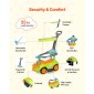 VEVOR Ride On Push Car, Push Car για νήπια 19 έως 36 μηνών, Around Buggy με προστατευτικά κιγκλιδώματα, λαβή και αποθήκευση κάτω από το κάθισμα, ικανότητα φόρτωσης 25 kg, περιπατητής από τα πόδια μέχρι το πάτωμα για αγόρια κορίτσια, πράσινο