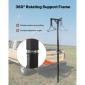 Βαρούλκο παιχνιδιών VEVOR Truck Hitch, χωρητικότητα φόρτωσης 400 λίβρες, Ανυψωτήρας κυνηγιού ελαφιού με δέκτη 2 ιντσών, άξονας περιστροφής 360 μοιρών και ρυθμιζόμενο ύψος, περιλαμβάνει βαρούλκο Gambrel για παιχνίδι απολέπισης και καθαρισμού
