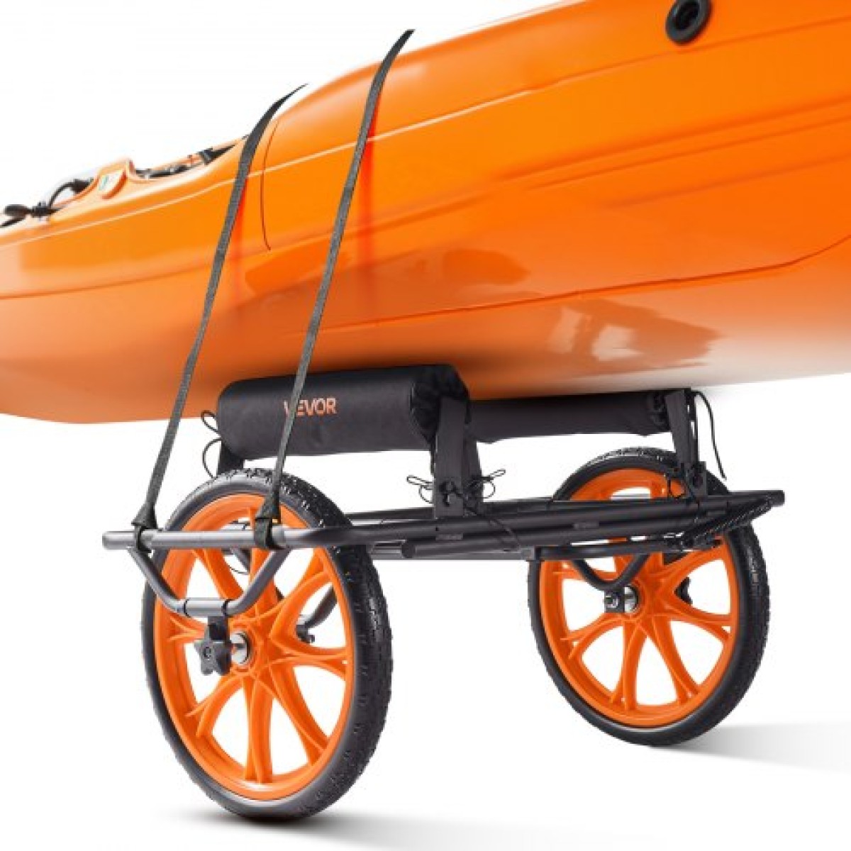 Καρότσι VEVOR Kayak, χωρητικότητα φόρτωσης 149,7 κιλών, καρότσι κανόε Dolly με λάστιχα από συμπαγές καουτσούκ 38,1 cm και βάση στήριξης, συναρμολογείται και αποσυναρμολογείται μέσα σε δευτερόλεπτα, καροτσάκι Paddle Board για καγιάκ, κανό, κουπιά