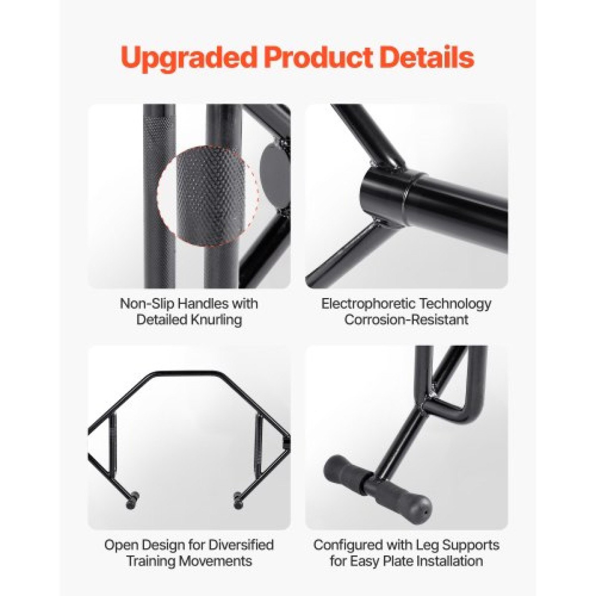VEVOR Trap Bar Hex Bar, Open-Ended Frame Hex Barbell, Μπάρες ώμου χωρητικότητας 50mm 360 kg με γρατσουνιές λαβές, εξοπλισμός προπόνησης άρσης βαρών και δύναμης, Home Gym for Squats Deadlifts Shoulder Press