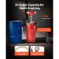 Δεξαμενή αποστράγγισης απορριμμάτων VEVOR 79,5L, Φορητό αποστραγγιστικό λαδιού που λειτουργεί με αέρα με ρυθμιζόμενο ύψος χοάνης, βιομηχανικό δοχείο αποστράγγισης υγρών με τροχούς, αποστράγγιση μεταφοράς καυσίμου υγρού για συνεργεία αυτοκινήτων, κόκκινο
