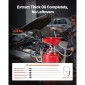 Δεξαμενή αποστράγγισης απορριμμάτων VEVOR 79,5L, Φορητό αποστραγγιστικό λαδιού που λειτουργεί με αέρα με ρυθμιζόμενο ύψος χοάνης, βιομηχανικό δοχείο αποστράγγισης υγρών με τροχούς, αποστράγγιση μεταφοράς καυσίμου υγρού για συνεργεία αυτοκινήτων, κόκκινο