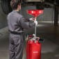 Δεξαμενή αποστράγγισης απορριμμάτων VEVOR 79,5L, Φορητό αποστραγγιστικό λαδιού που λειτουργεί με αέρα με ρυθμιζόμενο ύψος χοάνης, βιομηχανικό δοχείο αποστράγγισης υγρών με τροχούς, αποστράγγιση μεταφοράς καυσίμου υγρού για συνεργεία αυτοκινήτων, κόκκινο