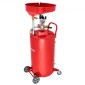 Δεξαμενή αποστράγγισης απορριμμάτων VEVOR 79,5L, Φορητό αποστραγγιστικό λαδιού που λειτουργεί με αέρα με ρυθμιζόμενο ύψος χοάνης, βιομηχανικό δοχείο αποστράγγισης υγρών με τροχούς, αποστράγγιση μεταφοράς καυσίμου υγρού για συνεργεία αυτοκινήτων, κόκκινο