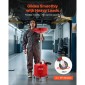 Δεξαμενή αποστράγγισης απορριμμάτων VEVOR 30L, Βιομηχανική δεξαμενή αποστράγγισης υγρών με ρυθμιζόμενο ύψος χοάνης, φορητή αποστράγγιση λαδιού με ρόδες & εργαλειοθήκη, αποστράγγιση μεταφοράς καυσίμου υγρού για συνεργεία αυτοκινήτων, κόκκινο