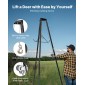 VEVOR Tripod Deer Hoist, χωρητικότητα φόρτωσης 500 lbs, ανυψωτικό βαρούλκο κυνηγιού κυνηγιού με βαρούλκο και χειροκίνητο βαρούλκο, αξεσουάρ καθαρισμού και καθαρισμού κυνηγιού κυνηγιού για καθαρισμό, απολέπιση και κίνηση, μαύρο