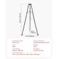 VEVOR Tripod Deer Hoist, χωρητικότητα φόρτωσης 500 lbs, ανυψωτικό βαρούλκο κυνηγιού κυνηγιού με βαρούλκο και χειροκίνητο βαρούλκο, αξεσουάρ καθαρισμού και καθαρισμού κυνηγιού κυνηγιού για καθαρισμό, απολέπιση και κίνηση, μαύρο