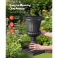 VEVOR Plastic Urn Planters, 25 x 42 cm, 2 Pack Μαύρες Κλασικές Γλάστρες Ζαρντινιέρες Μπροστινής Βεράντας, Εσωτερικό & Εξωτερικό Βάζο για Γάμο, Πάρτι, Εκδήλωση, Σπίτι, Σκηνή, Κήπο, Μπαλκόνι, Διακόσμηση βεράντας