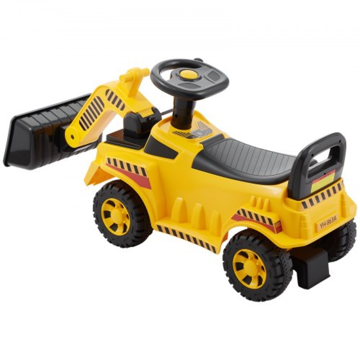 VEVOR Ride On Toddler Car, Ride on Excavator Car για νήπιο 19 έως 36 μηνών, Παιχνίδι εκσκαφέα εκσκαφέας μπουλντόζας με χώρο αποθήκευσης και μουσική κάτω από το κάθισμα, χωρητικότητα 25 κιλών, περιπατητής από τα πόδια μέχρι το πάτωμα για παιδιά, κίτρινο