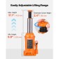 VEVOR Hydraulic Bottle Jack, 20 Ton (44092 lbs) χωρητικότητα φόρτωσης, 225-435 mm εμβέλεια ανύψωσης, βαρέως τύπου συγκολλημένο βύσμα μπουκαλιών για αυτοκίνητο, SUV, Pickup, Auto Repair, House Lift and Agricultural Equipment, Πορτοκαλί