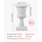 VEVOR Plastic Urn Planters, 25 x 42 cm, 2 Pack Λευκές Κλασικές Γλάστρες Ζαρντινιέρες Μπροστινής Βεράντας, Βάζο Εσωτερικού & Εξωτερικού για Γάμο, Πάρτι, Εκδήλωση, Σπίτι, Σκηνή, Κήπο, Μπαλκόνι, Διακόσμηση βεράντας