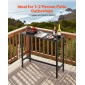 VEVOR Τραπέζι Bar Outdoor, 100 x 37,5 cm Τραπέζι Bar Patio, Αδιάβροχο Κορυφαίο & στιβαρό μεταλλικό σκελετό, Ορθογώνιο πάγκο Ύψος Τραπεζαρίες, Έπιπλα εξωτερικού χώρου για Μπαλκόνι, Αυλή, Υδρομασάζ, Δίπλα στην πισίνα, Εσωτερικό