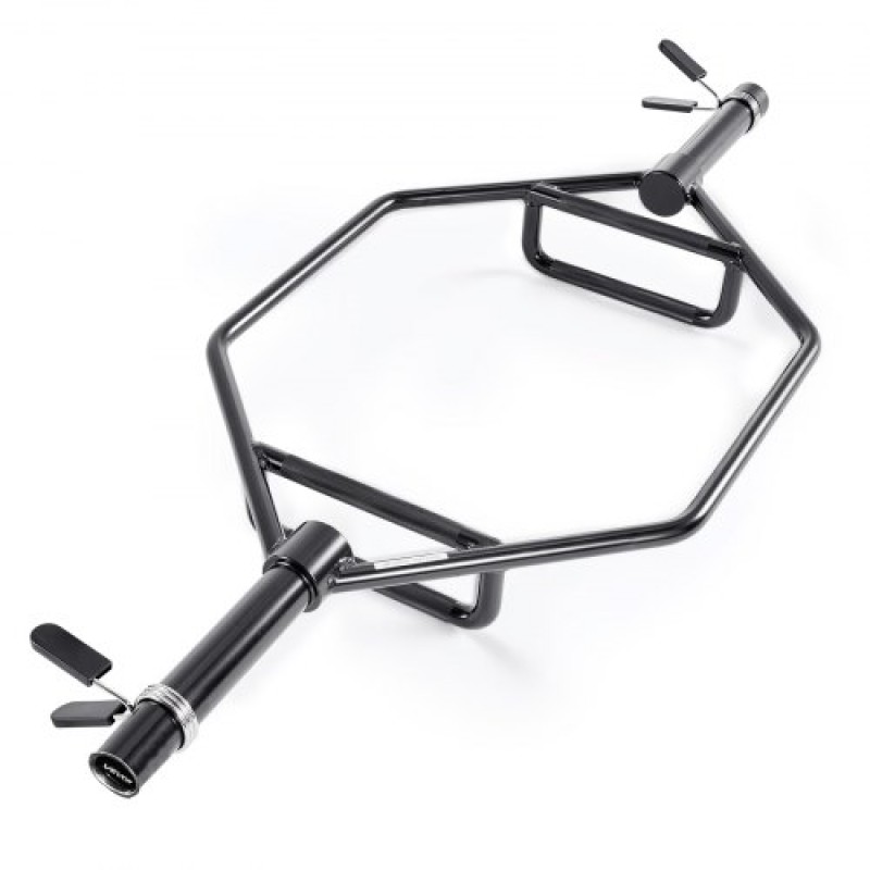 VEVOR Trap Bar Hex Bar, 50mm Hex Barbell, 360 kg Χωρητικότητα Μπάρες ώμου με γωνιώδεις λαβές, Εξοπλισμός προπόνησης άρσης βαρών και δύναμης, γυμναστήριο στο σπίτι για squats, Deadlifts, πρέσες ώμων, μαύρο