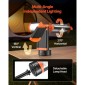 VEVOR LED Φως εργασίας με βάση, 8Ah, Επαναφορτιζόμενο ασύρματο φως κάμπινγκ, με 3 κεφαλές λαμπτήρων, αποσπώμενο τρίποδο βάσης, 2200 Lumens 3000K-6500K με δυνατότητα ρύθμισης, φορητό φωτιστικό κατασκευών για εργοτάξιο