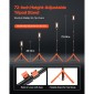 VEVOR LED Φως εργασίας με βάση, 8Ah, Επαναφορτιζόμενο ασύρματο φως κάμπινγκ, με 3 κεφαλές λαμπτήρων, αποσπώμενο τρίποδο βάσης, 2200 Lumens 3000K-6500K με δυνατότητα ρύθμισης, φορητό φωτιστικό κατασκευών για εργοτάξιο