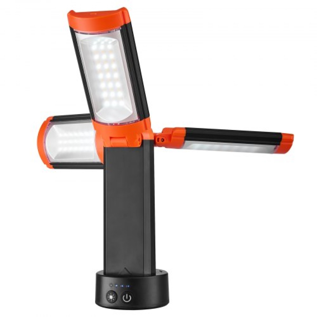 VEVOR LED Φως εργασίας με βάση, 8Ah, Επαναφορτιζόμενο ασύρματο φως κάμπινγκ, με 3 κεφαλές λαμπτήρων, αποσπώμενο τρίποδο βάσης, 2200 Lumens 3000K-6500K με δυνατότητα ρύθμισης, φορητό φωτιστικό κατασκευών για εργοτάξιο