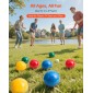 Σετ μπάλες VEVOR Bocce, 107 χλστ., με 8 μπάλες ρητίνης, Pallino, τσάντα μεταφοράς και σχοινί μέτρησης, Κόκκινο/Πράσινο/Μπλε/Κίτρινο 4 Χρώματα, για 2 έως 8 Παίκτες, Σετ παιχνιδιών Bocce Ball για παραλία, γρασίδι, οικογενειακή αυλή