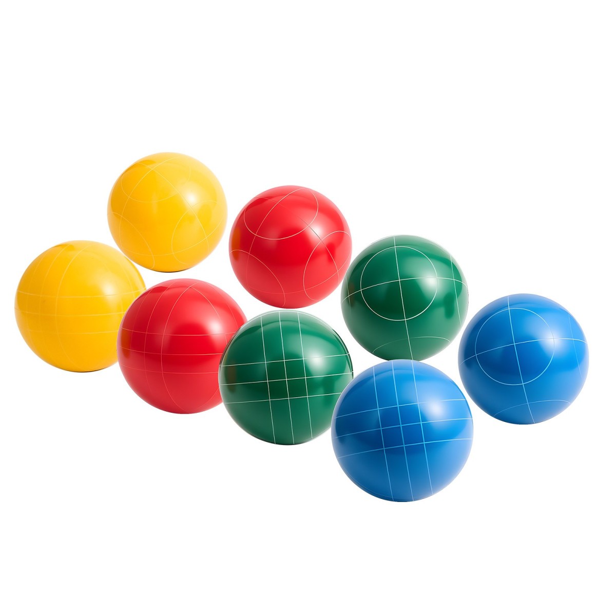 Σετ μπάλες VEVOR Bocce, 107 χλστ., με 8 μπάλες ρητίνης, Pallino, τσάντα μεταφοράς και σχοινί μέτρησης, Κόκκινο/Πράσινο/Μπλε/Κίτρινο 4 Χρώματα, για 2 έως 8 Παίκτες, Σετ παιχνιδιών Bocce Ball για παραλία, γρασίδι, οικογενειακή αυλή