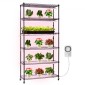Ράφι φυτών VEVOR με Grow Light, Βάση φυτών εσωτερικού χώρου 6 επιπέδων, ράφι προβολής φυτών εσωτερικού χώρου ύψους 180 cm με ρόδες και χρονοδιακόπτη, φώτα ανάπτυξης πλήρους φάσματος 150W 3800K, Μεταλλική βάση λουλουδιών για εκκίνηση σπόρων