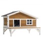 VEVOR Insulated Cat House, All-Around Foam Insulation Υπερυψωμένο καταφύγιο για γάτες, Ξύλινο καταφύγιο Feral Kitty με μεγάλη πλατφόρμα, αδιάβροχα διαμερίσματα για γάτες για γάτες εσωτερικού & εξωτερικού χώρου το χειμώνα 110 x 85 x 78 cm