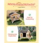 VEVOR Insulated Cat House, All-Around Foam Insulation Υπερυψωμένο καταφύγιο για γάτες, Ξύλινο καταφύγιο Feral Kitty με μεγάλη πλατφόρμα, αδιάβροχα διαμερίσματα για γάτες για γάτες εσωτερικού & εξωτερικού χώρου το χειμώνα 110 x 85 x 78 cm