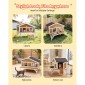 VEVOR Insulated Cat House, All-Around Foam Insulation Υπερυψωμένο καταφύγιο για γάτες, Ξύλινο καταφύγιο Feral Kitty με μεγάλη πλατφόρμα, αδιάβροχα διαμερίσματα για γάτες για γάτες εσωτερικού & εξωτερικού χώρου το χειμώνα 110 x 85 x 78 cm