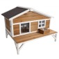 VEVOR Insulated Cat House, All-Around Foam Insulation Υπερυψωμένο καταφύγιο για γάτες, Ξύλινο καταφύγιο Feral Kitty με μεγάλη πλατφόρμα, αδιάβροχα διαμερίσματα για γάτες για γάτες εσωτερικού & εξωτερικού χώρου το χειμώνα 110 x 85 x 78 cm