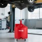 Δεξαμενή αποστράγγισης απορριμμάτων VEVOR 68L, Βιομηχανική δεξαμενή αποστράγγισης υγρών με ρυθμιζόμενο ύψος χοάνης, φορητή αποστράγγιση λαδιού με ρόδες, αποστράγγιση μεταφοράς καυσίμου υγρού για συνεργεία αυτοκινήτων, γκαράζ, κόκκινο