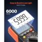 Ψηφιακό πολύμετρο VEVOR, 6000-Count TRMS DC/AC Voltmeter Current Tester, Auto-Ranging Multimeter for Current Voltage Resistance Χωρητικότητα Διόδους Θερμοκρασίας Συνέχεια Μέτρηση χαμηλής αντίστασης