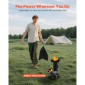 Σόμπα πυραύλων Camping VEVOR, Φορητή σόμπα με ρουκέτα με τσάντα μεταφοράς για σακίδια, ανθρακοχάλυβα, καμένο ξύλο, κλαδάκια ή ραβδιά για μαγείρεμα σε εξωτερικό χώρο, αυλή, μαγείρεμα κατασκήνωσης, θέρμανση, μαύρο