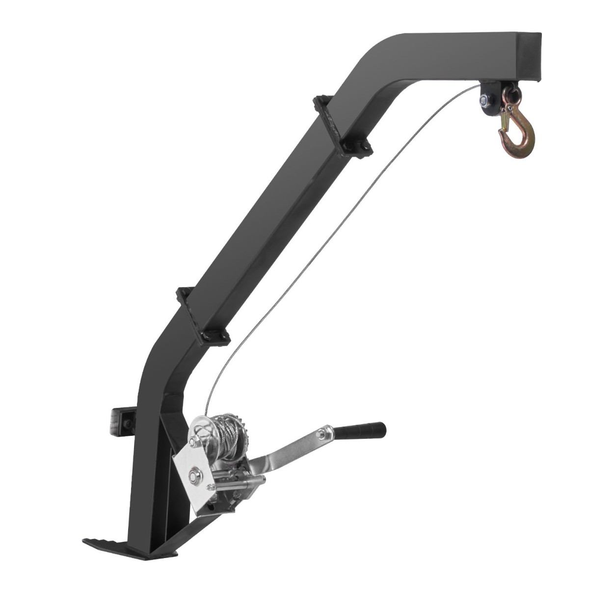 Ανυψωτικό ελαφιού VEVOR Tree Mounted Deer, χωρητικότητα φόρτωσης 353 lbs, ανυψωτικό βαρούλκο κυνηγιού κυνηγιού με ιμάντα καστάνιας, κρεμάστρα ελαφιού βαρέως τύπου για ξεφλούδισμα, καθαρισμό, τροφή για κρέμασμα και ντύσιμο αγρού, μαύρο