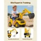 VEVOR Ride On Toddler Car, Push Car για νήπια 19 έως 36 μηνών, Παιχνίδι εκσκαφέα εκσκαφέα με κράνος & μουσική, χωρητικότητα 25 κιλών, περιπατητής από τα πόδια μέχρι το πάτωμα για παιδιά, κίτρινο
