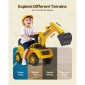 VEVOR Ride On Toddler Car, Push Car για νήπια 19 έως 36 μηνών, Παιχνίδι εκσκαφέα εκσκαφέα με κράνος & μουσική, χωρητικότητα 25 κιλών, περιπατητής από τα πόδια μέχρι το πάτωμα για παιδιά, κίτρινο