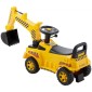 VEVOR Ride On Toddler Car, Push Car για νήπια 19 έως 36 μηνών, Παιχνίδι εκσκαφέα εκσκαφέα με κράνος & μουσική, χωρητικότητα 25 κιλών, περιπατητής από τα πόδια μέχρι το πάτωμα για παιδιά, κίτρινο