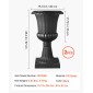 VEVOR Plastic Urn Planters, 40 x 67 cm, 2 Pack Μαύρες Κλασικές Γλάστρες Ζαρντινιέρες Μπροστινής Βεράντας, Εσωτερικό & Εξωτερικό Βάζο για Γάμο, Πάρτι, Εκδήλωση, Σπίτι, Σκηνή, Κήπο, Μπαλκόνι, Διακόσμηση Βεράντα