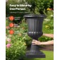 VEVOR Plastic Urn Planters, 40 x 67 cm, 2 Pack Μαύρες Κλασικές Γλάστρες Ζαρντινιέρες Μπροστινής Βεράντας, Εσωτερικό & Εξωτερικό Βάζο για Γάμο, Πάρτι, Εκδήλωση, Σπίτι, Σκηνή, Κήπο, Μπαλκόνι, Διακόσμηση Βεράντα