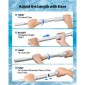 VEVOR Pool Pole, 1 έως 4,6 m Telescoping Swimming Pool Cleaning Pole, Professional ρυθμιζόμενο τηλεσκοπικό κοντάρι με 2 πόλους επέκτασης, καθαριστικό ραβδί βαρέως τύπου για δίχτυ skimmer, βούρτσα, κεφαλή ηλεκτρικής σκούπας