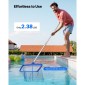 VEVOR Pool Pole, 1 έως 4,6 m Telescoping Swimming Pool Cleaning Pole, Professional ρυθμιζόμενο τηλεσκοπικό κοντάρι με 2 πόλους επέκτασης, καθαριστικό ραβδί βαρέως τύπου για δίχτυ skimmer, βούρτσα, κεφαλή ηλεκτρικής σκούπας